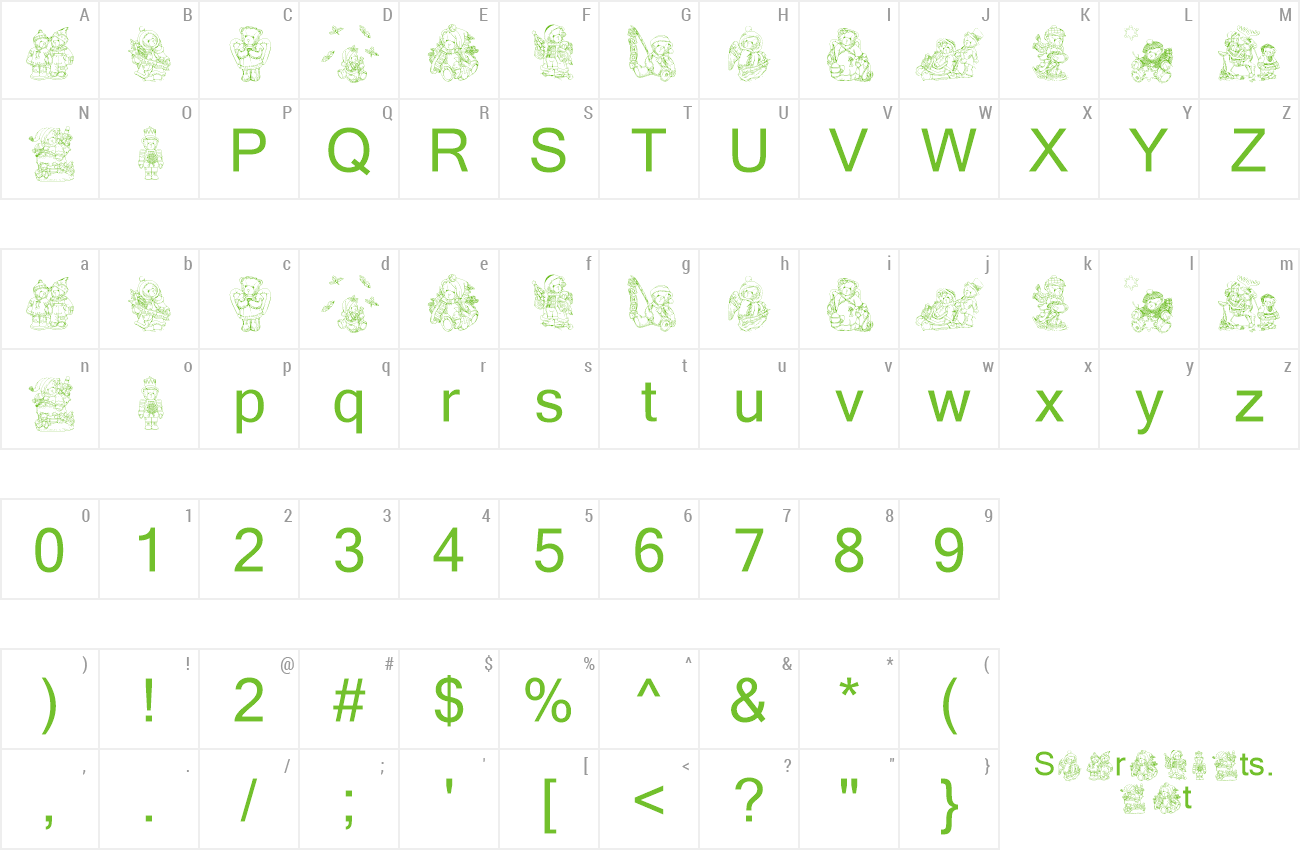 Font KR Holiday Teddies Two preview